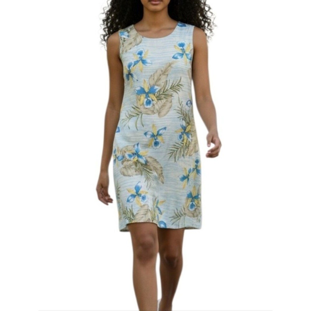 Izod Silk Floral Hawaiian Sheath Dress